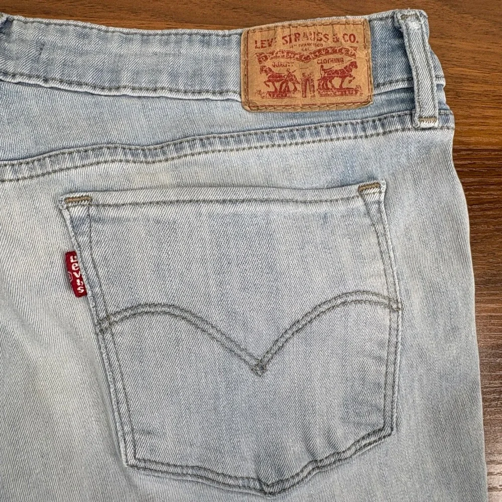 Levis 712 Slim Jeans Mens‎ 33x30 Light Wash Blue Denim Stretch Casual Streetwear